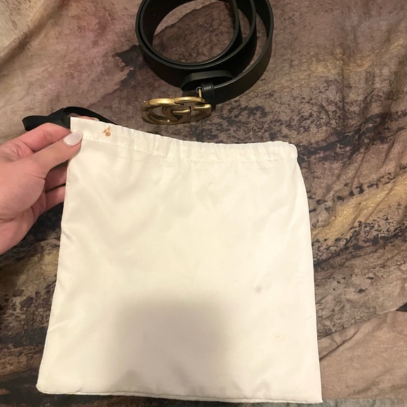 Authentic Gucci Leather belt with double G buckle - Picture 3 of 5